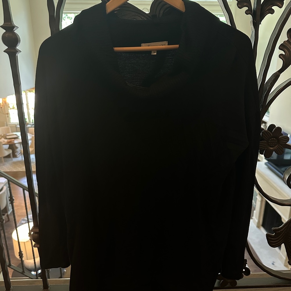 Black Lou and gray Sweater